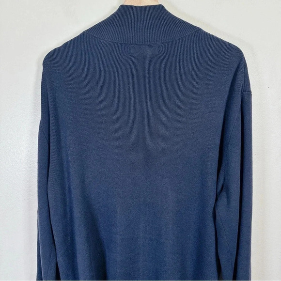 Banana Republic Navy Full Zip Horizontal Stripe Sweater Cardigan - Picture 12 of 14